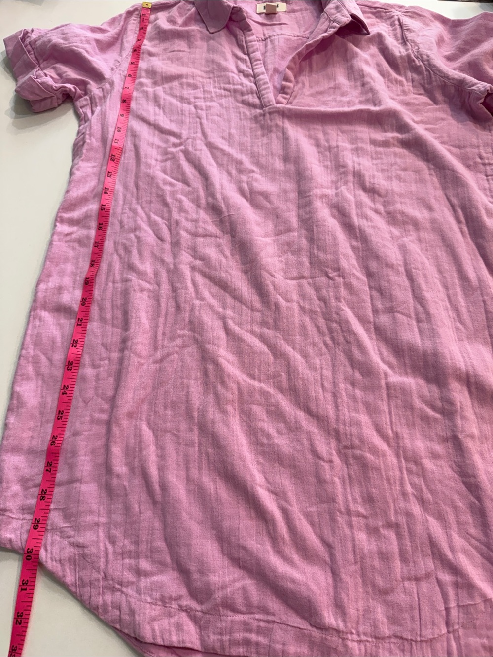 Pact Organic Cotton Coastal Double Gauze Beach Cover-Up Dress Lilac Pink. Small - Picture 10 of 10